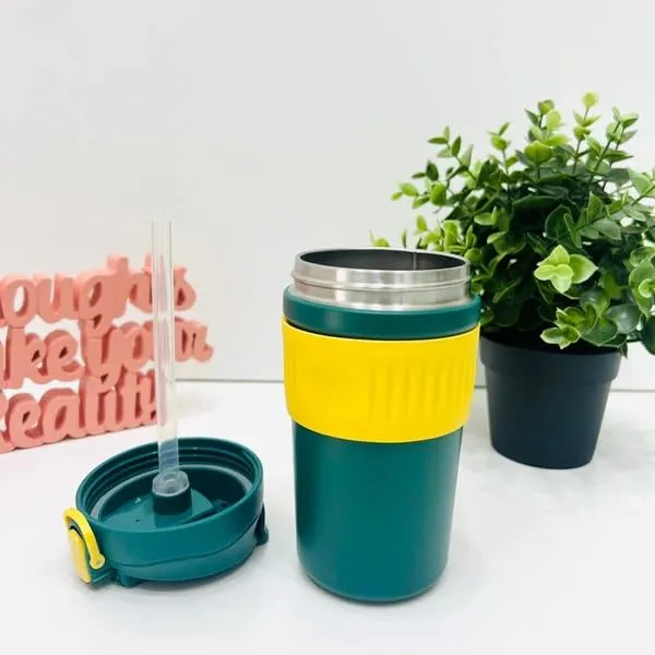 480ML_Premium_Leak-Proof_Insulated_Travel_Mug_with_Dual_Lid_|_Stainless_Steel_Coffee_Tumbler_with_Straw_&_Flip_Lid_|_Portable_Hot_&_Cold_Thermos_Cup_for_Office,_Gym_&_Outdoor,_Green