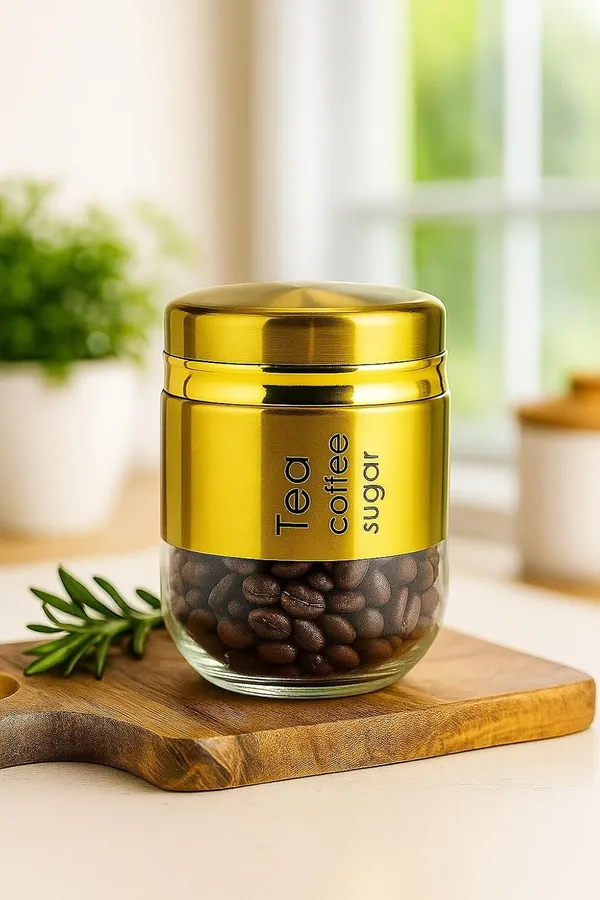 Pack_of_3,_400ML_Glass_Food_Storage_Container_with_Stainless_Steel_Cover_&_Airtight_Lid_Kitchen_Canister_Set_Coffee_Tea_Sugar_Dry_Fruits_Cookie_Glass_Jar,_Golden