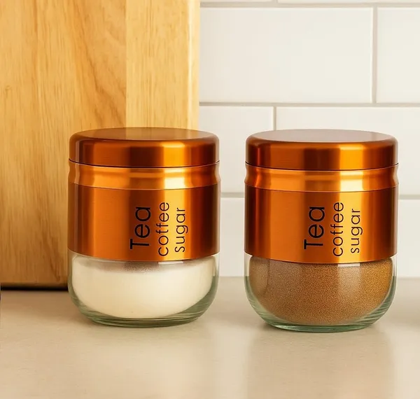 Pack_of_2,_400ML_Glass_Food_Storage_Container_with_Stainless_Steel_Cover_&_Airtight_Lid_Kitchen_Canister_Set_Coffee_Tea_Sugar_Dry_Fruits_Cookie_Glass_Jar,_Copper