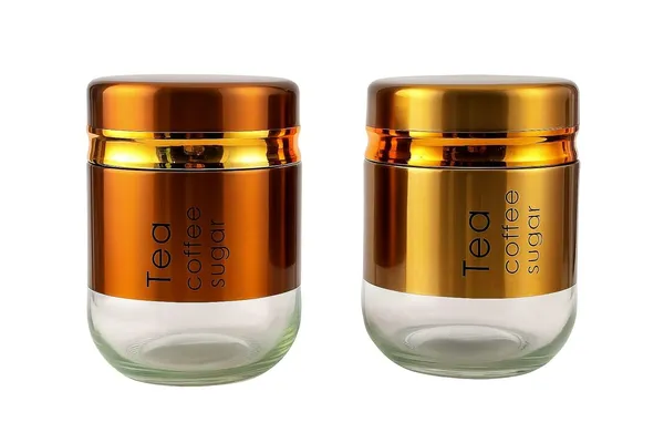 Pack_of_2,_400ML_Glass_Food_Storage_Container_with_Stainless_Steel_Cover_&_Airtight_Lid_Kitchen_Canister_Set_Coffee_Tea_Sugar_Dry_Fruits_Cookie_Glass_Jar,_Copper