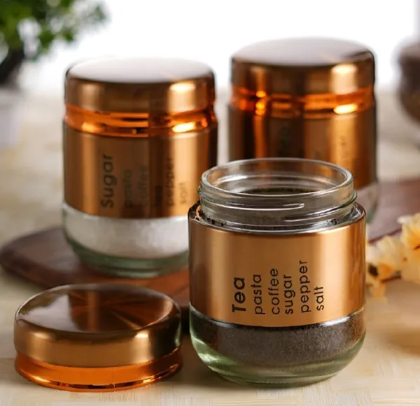 Pack_of_3,_400ML_Glass_Food_Storage_Container_with_Stainless_Steel_Cover_&_Airtight_Lid_Kitchen_Canister_Set_Coffee_Tea_Sugar_Dry_Fruits_Cookie_Glass_Jar,_Rose_Gold