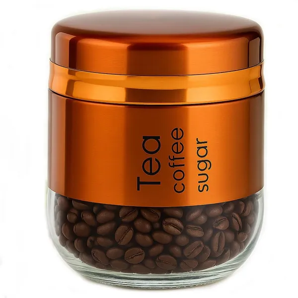Pack_of_1,_400ML_Glass_Food_Storage_Container_with_Stainless_Steel_Cover_&_Airtight_Lid_Kitchen_Canister_Set_Coffee_Tea_Sugar_Dry_Fruits_Cookie_Glass_Jar,_Copper