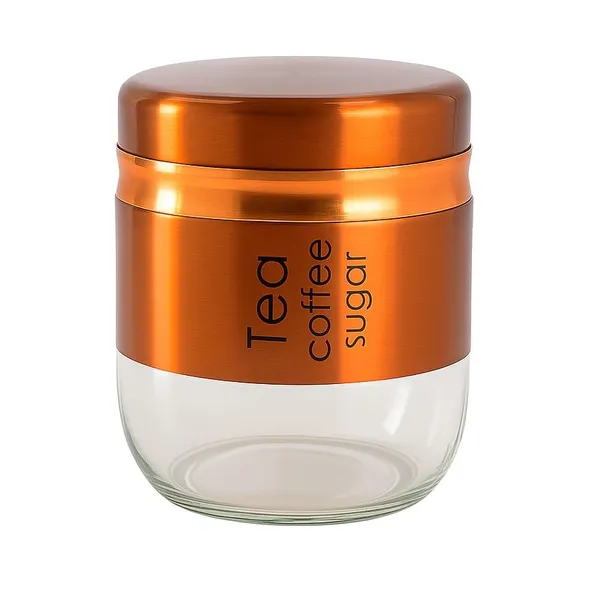 Pack_of_1,_400ML_Glass_Food_Storage_Container_with_Stainless_Steel_Cover_&_Airtight_Lid_Kitchen_Canister_Set_Coffee_Tea_Sugar_Dry_Fruits_Cookie_Glass_Jar,_Copper