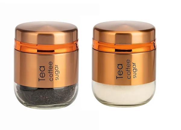 Pack_of_2,_400ML_Glass_Food_Storage_Container_with_Stainless_Steel_Cover_&_Airtight_Lid_Kitchen_Canister_Set_Coffee_Tea_Sugar_Dry_Fruits_Cookie_Glass_Jar,_Rose_Gold