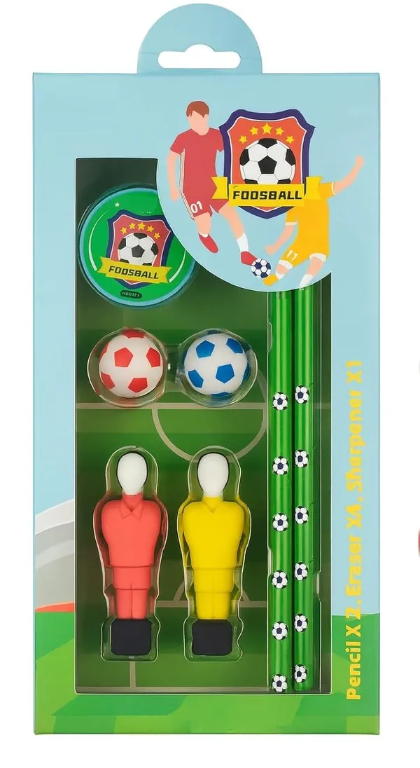 Football_Theme_Stationery_Set_for_Kids_Pencil,_Sharpener,_Eraser_for_Kids,_Boys_and_Girls,_Birthday_Return_Gift,_Pack_of_1