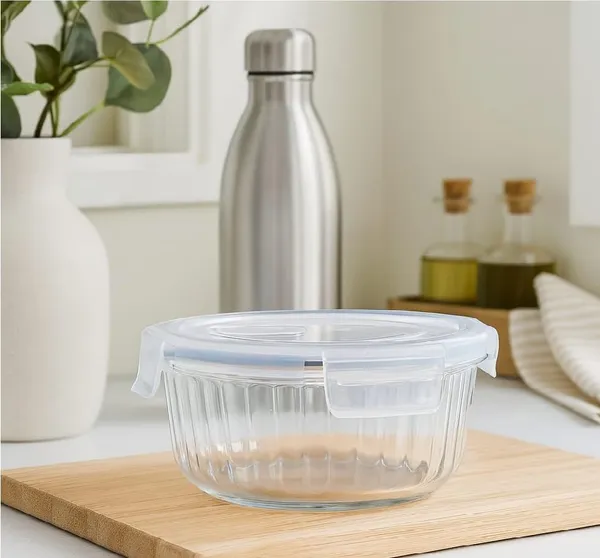 630_ML_Round_Striped_Fluted_Microwave_Safe_Borosilicate_Glass_Containers_Leak-Proof_Snap_Locking_Freezer_Safe_Bowl,_Transparent,_1_Piece