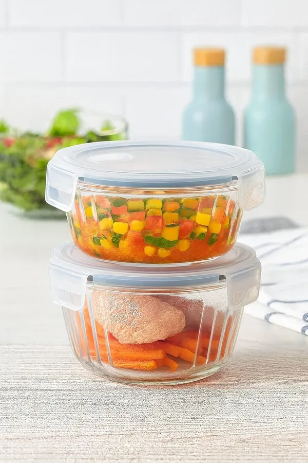 370_ML_Round_Striped_Fluted_Microwave_Safe_Borosilicate_Glass_Containers_Leak-Proof_Snap_Locking_Freezer_Safe_Bowl,_Transparent,_2_Pieces