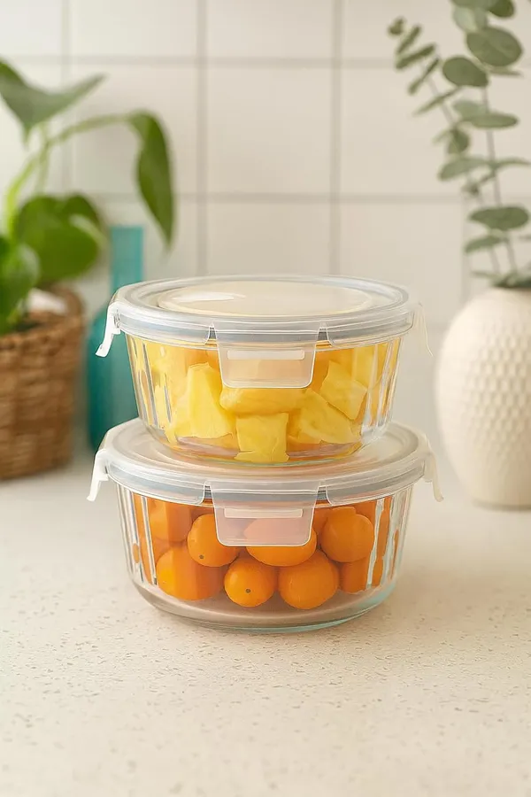 Combo_Pack_of_2,_370_ML_&_630_ML_Round_Striped_Fluted_Microwave_Safe_Borosilicate_Glass_Containers_Leak-Proof_Snap_Locking_Freezer_Safe_Bowl,_Transparent