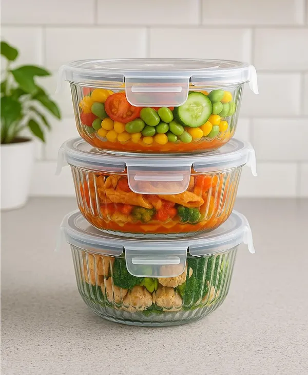 630_ML_Round_Striped_Fluted_Microwave_Safe_Borosilicate_Glass_Containers_Leak-Proof_Snap_Locking_Freezer_Safe_Bowl,_Transparent,_3_Pieces