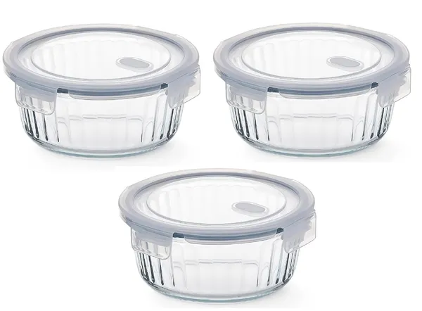 370_ML_Round_Striped_Fluted_Microwave_Safe_Borosilicate_Glass_Containers_Leak-Proof_Snap_Locking_Freezer_Safe_Bowl,_Transparent,_3_Pieces