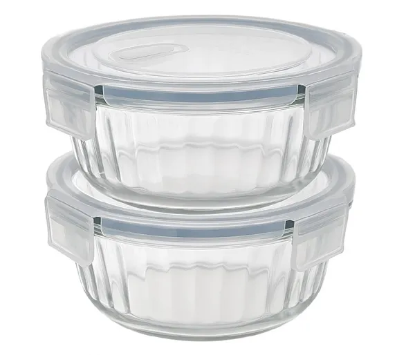 630_ML_Round_Striped_Fluted_Microwave_Safe_Borosilicate_Glass_Containers_Leak-Proof_Snap_Locking_Freezer_Safe_Bowl,_Transparent,_2_Pieces
