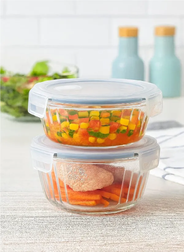 630_ML_Round_Striped_Fluted_Microwave_Safe_Borosilicate_Glass_Containers_Leak-Proof_Snap_Locking_Freezer_Safe_Bowl,_Transparent,_2_Pieces