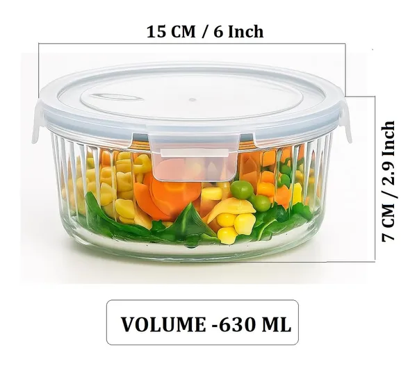 630_ML_Round_Striped_Fluted_Microwave_Safe_Borosilicate_Glass_Containers_Leak-Proof_Snap_Locking_Freezer_Safe_Bowl,_Transparent,_2_Pieces