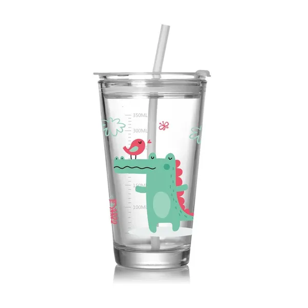 1_Piece,_470_ML_Glass_Sipper_Coffee_Tumbler_Mug,_2_in1_Dual_Drinking_Leakproof_Airtight_Lid_Travel_Cup_for_Kids,_Crocodile_Dino_Theme