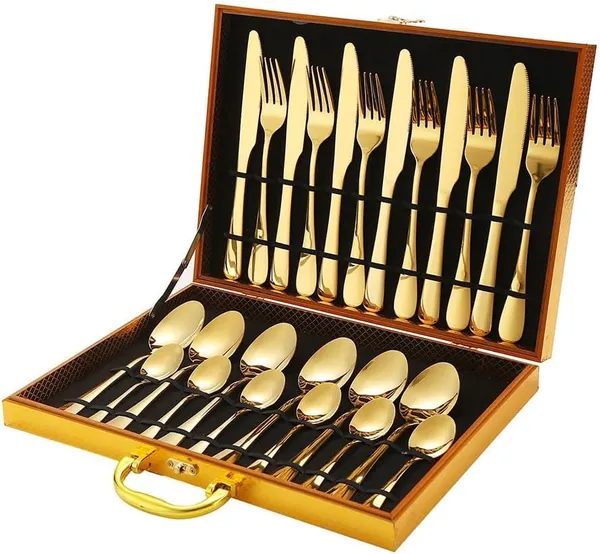 Premium_Golden_Flatware_24_Piece_Set,_High_Grade_Stainless_Steel_Tableware_Cutlery_Include_Knives/Forks/Spoons_Set_for_Home_Restaurant,_Mirror_Polished,_Dishwasher_Safe_Gift_Box_Pack