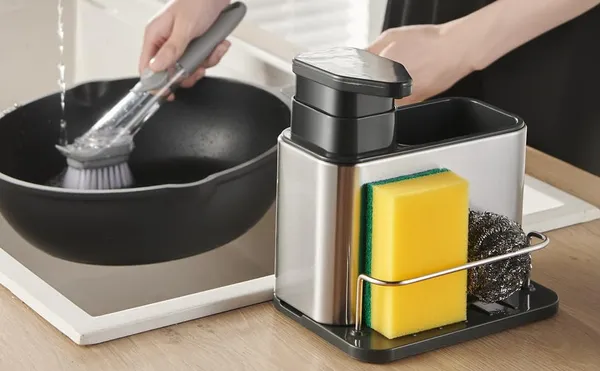 Kitchen_Sink_Caddy_with_Liquid_Soap_Dispenser_Lightweight_and_Sturdy_�_Non-Slip_Base_�_Simple_Water_Drainage_System_�_Elegant_Countertop_Kitchen_Sink_Organiser_for_Cleaning_Supplies