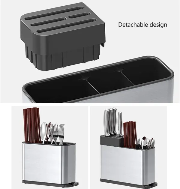 Stainless_Steel_Kitchen_Cutlery_Holder_with_Knife_Block_|_Multipurpose_Utensil_Organizer_for_Spoons,_Forks,_Knives_&_Chopsticks_|_Modern_Countertop_Cutlery_Storage_Rack