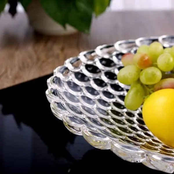 14_Inch_Transparent_Decorative_Fruit_Bowl_Plate_Large_Crystal_Glass_Bubble_Pattern_Fruit_Bowl_for_Home_Hotel_Restaurant_Snacks_Afternoon_Tea_Basket_Home_Decoration