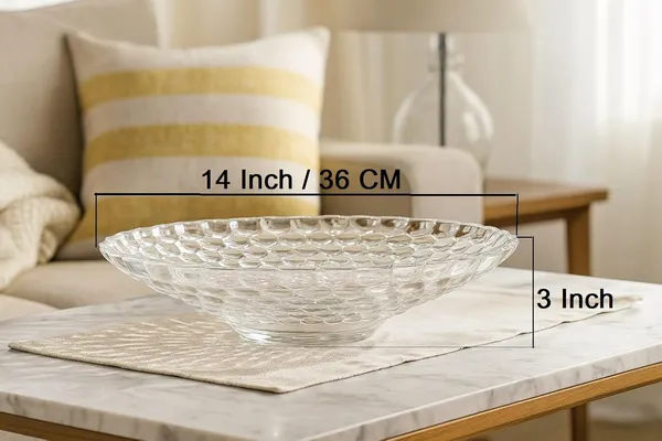 14_Inch_Transparent_Decorative_Fruit_Bowl_Plate_Large_Crystal_Glass_Bubble_Pattern_Fruit_Bowl_for_Home_Hotel_Restaurant_Snacks_Afternoon_Tea_Basket_Home_Decoration
