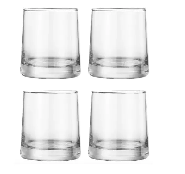 Pack_of_4,_Clear_Whisky_&_Juice_Glass_�_260_ml_Premium_Heavy_Base_Tumbler_Glasses_for_Water,_Cocktails_&_Beverages_|_Crystal-Look_Durable_Drinking_Glassware_for_Home,_Bar_&_Parties