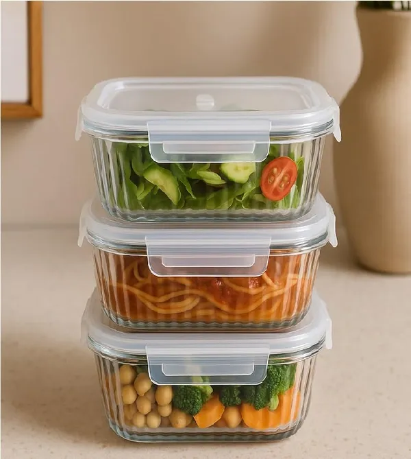 Pack_of_3,_800_ml_Microwave_Safe_Fluted_Glass_Square_Food_Storage_Container_with_Airtight_Air-Vent_Lid_|_Leak-Proof,_BPA-Free,_Freezer_&_Oven_Safe_|_Meal_Prep,_Kitchen_Storage_Lunch_Box