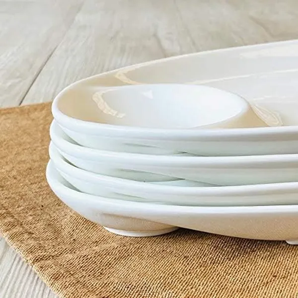 12_Inch_Rectangular_Ceramic_Serving_Plate_with_Dip_Bowl_|_Multipurpose_Snack_&_Sauce_Platter_for_Momos,_Fries,_Snacks,_Elegant_White_Dinnerware_for_Home,_Caf�_&_Parties