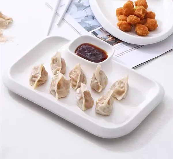 Pack_of_2,_14_Inch_Rectangular_Ceramic_Serving_Plate_with_Dip_Bowl_|_Multipurpose_Snack_&_Sauce_Platter_for_Momos,_Fries,_Snacks,_Elegant_White_Dinnerware_for_Home,_Caf�_&_Parties