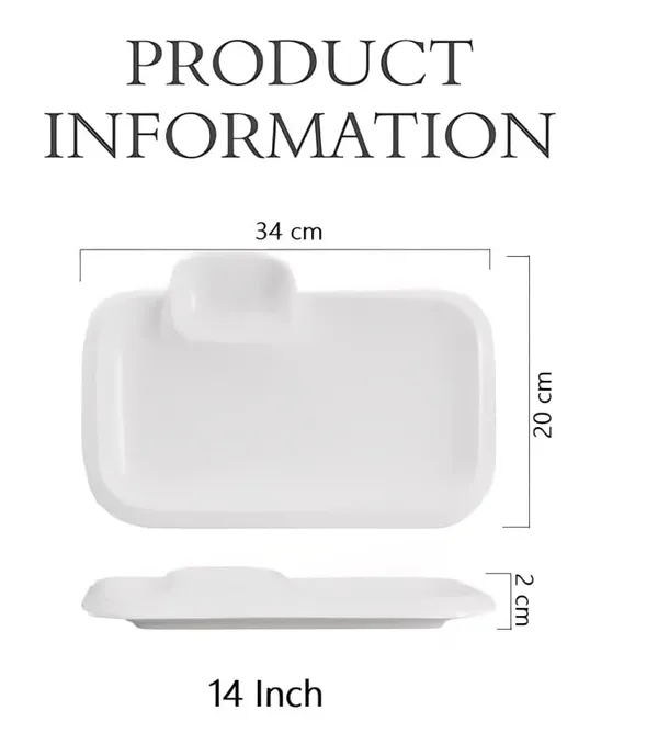 14_Inch_Rectangular_Ceramic_Serving_Plate_with_Dip_Bowl_|_Multipurpose_Snack_&_Sauce_Platter_for_Momos,_Fries,_Snacks,_Elegant_White_Dinnerware_for_Home,_Caf�_&_Parties