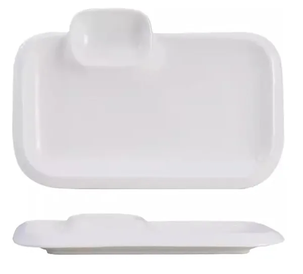 14_Inch_Rectangular_Ceramic_Serving_Plate_with_Dip_Bowl_|_Multipurpose_Snack_&_Sauce_Platter_for_Momos,_Fries,_Snacks,_Elegant_White_Dinnerware_for_Home,_Caf�_&_Parties
