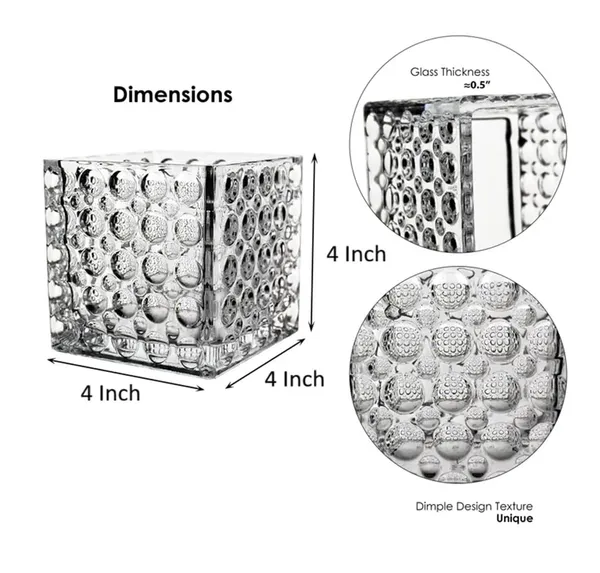 Pack_of_2,Wide_Mouth_Square_Cube_Flower_Vase_Bubble_Design_Candle_Holder_Glass_Flower_Vases_for_Home_Decor_4_Inch,_Transparent