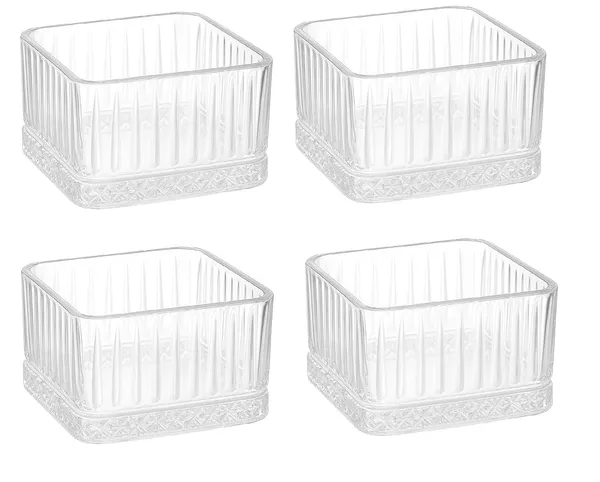 Premium_Square_Fluted_Glass_Dessert_Bowls_�_Set_of_4_|_300_ML_Elegant_Custard,_Yougart,_Nuts,_Ice_Cream_&_Parfait_Serving_Bowls_for_Home_&_Parties,_300_ML