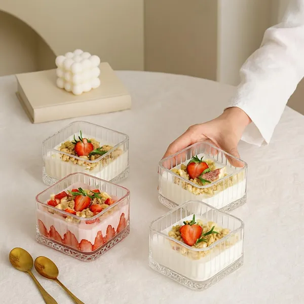 Premium_Square_Fluted_Glass_Dessert_Bowls_�_Set_of_4_|_300_ML_Elegant_Custard,_Yougart,_Nuts,_Ice_Cream_&_Parfait_Serving_Bowls_for_Home_&_Parties,_300_ML