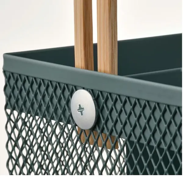 Multipurpose_Metal_Mesh_Cutlery_&_Desk_Organizer_Caddy_with_Wooden_Handle_�_Durable_Countertop_Storage_for_Kitchen_Utensils,_Stationery,_Dining_Tables_&_Office_Desks,_Green