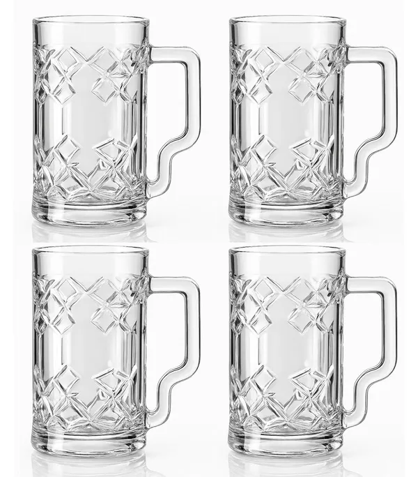 Pack_of_4,_Glass_Beer_Mugs_400_ML_Engraved_with_Thick_Base_&_Handle_Glasses_Set_for_Juice,_Cocktails_Ice-Cream_Faluda_|_Ideal_for_Parties,_Bar_&_Gifting,_Clear