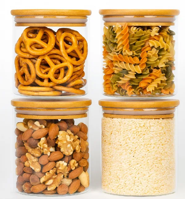 500_ML_Airtight_Glass_Storage_Jars_with_Bamboo_Lid_Clear_Snack_Containers_for_Kitchen_Dry_Fruit,_Nuts_&_Pantry_Organiser,_4_Pieces