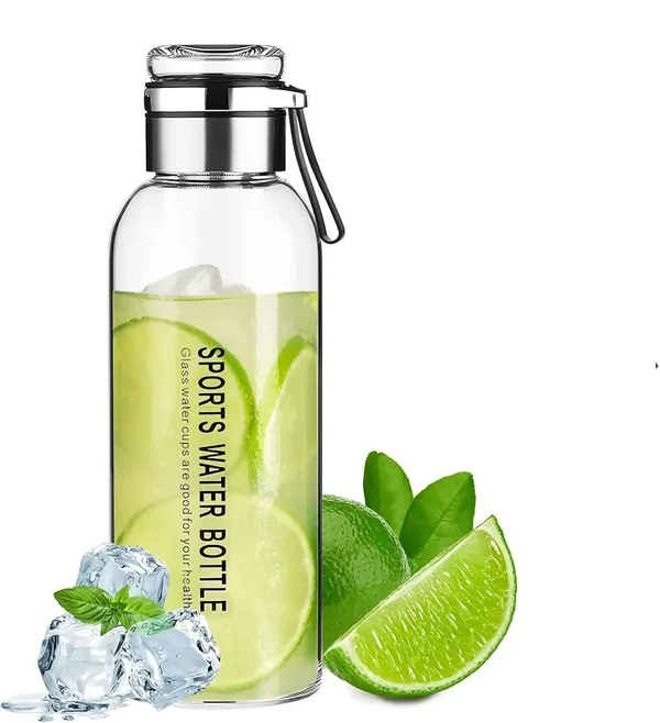 1_Litre_Glass_water_Bottle_with_Leak-Proof_Steel_Lid,_Filter_&_Carry_Strap_�_BPA-Free,_Durable,_Easy_to_Clean,_Ideal_for_Gym,_Office,_Travel_&_Home_Use,_2_Pieces