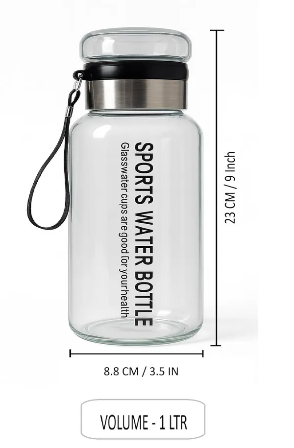 1_Litre_Glass_water_Bottle_with_Leak-Proof_Steel_Lid,_Filter_&_Carry_Strap_�_BPA-Free,_Durable,_Easy_to_Clean,_Ideal_for_Gym,_Office,_Travel_&_Home_Use,_2_Pieces