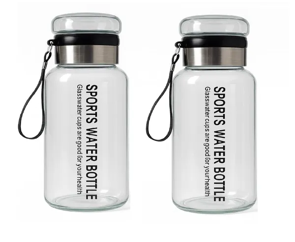 1_Litre_Glass_water_Bottle_with_Leak-Proof_Steel_Lid,_Filter_&_Carry_Strap_�_BPA-Free,_Durable,_Easy_to_Clean,_Ideal_for_Gym,_Office,_Travel_&_Home_Use,_2_Pieces