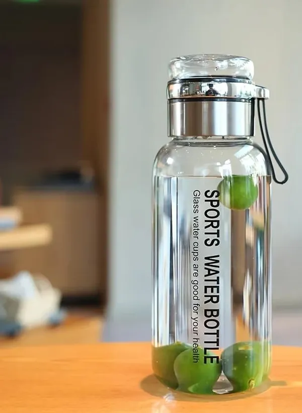 1_Litre_Glass_water_Bottle_with_Leak-Proof_Steel_Lid,_Filter_&_Carry_Strap_�_BPA-Free,_Durable,_Easy_to_Clean,_Ideal_for_Gym,_Office,_Travel_&_Home_Use,_2_Pieces