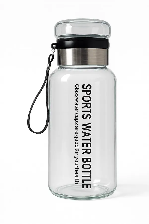 1_Litre_Glass_water_Bottle_with_Leak-Proof_Steel_Lid,_Filter_&_Carry_Strap_�_BPA-Free,_Durable,_Easy_to_Clean,_Ideal_for_Gym,_Office,_Travel_&_Home_Use,_1_Piece