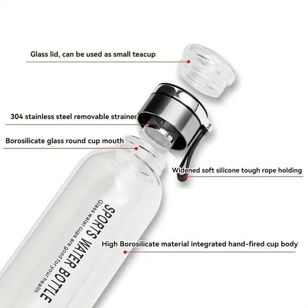 1_Litre_Glass_water_Bottle_with_Leak-Proof_Steel_Lid,_Filter_&_Carry_Strap_�_BPA-Free,_Durable,_Easy_to_Clean,_Ideal_for_Gym,_Office,_Travel_&_Home_Use,_1_Piece
