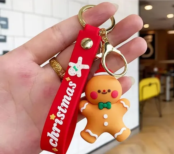 2_pcs_Merry_Christmas_Theme_Cute_Keychain_Bag_Keychain_Key_Holder_Christmas_Party_Gift_Giveaways_Pendants_Key_Chain_Gifts,_Multicolor