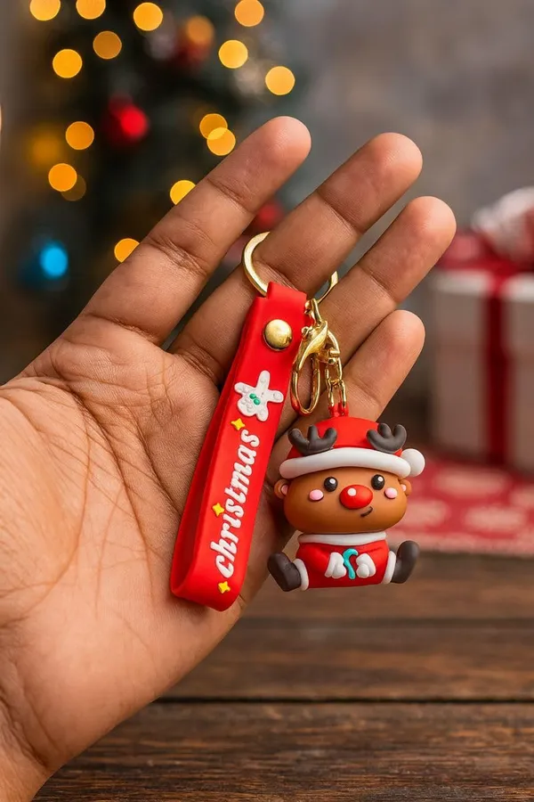 6_Pieces_,_Christmas_Theme_Cute_Keychain_Bag_Keychain_Key_Holder_Christmas_Party_Gift_Giveaways_Pendants_Key_Chain_Gifts,_Multicolor