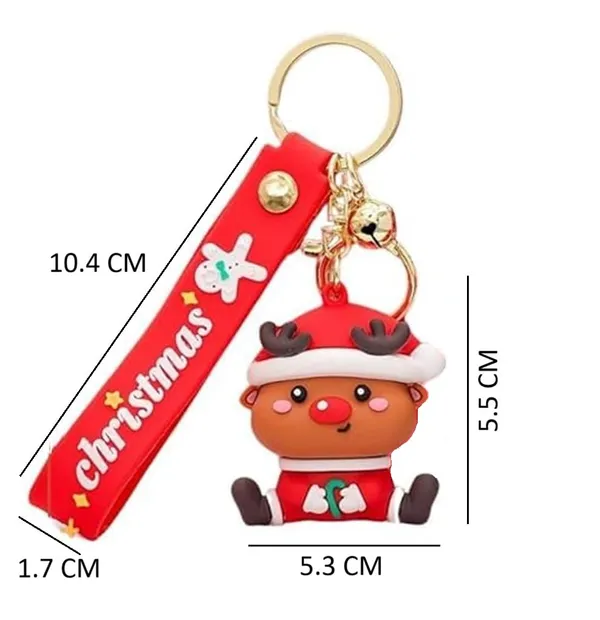6_Pieces_,_Christmas_Theme_Cute_Keychain_Bag_Keychain_Key_Holder_Christmas_Party_Gift_Giveaways_Pendants_Key_Chain_Gifts,_Multicolor