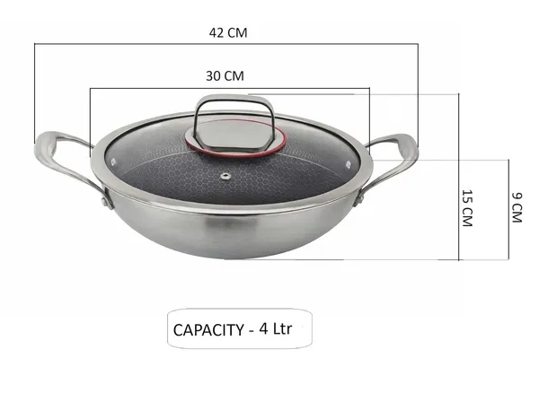 _Triply_Kadhai,_Non-Stick,_30_CM,_Stainless_Steel,_Heavy_Duty,_Triply_Wok,_4_Liters,_Gas_&_Induction_Compatible,_Dishwasher_Safe,_41x30x9_cm,_Made_in_China