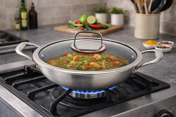 _Triply_Kadhai,_Non-Stick,_30_CM,_Stainless_Steel,_Heavy_Duty,_Triply_Wok,_4_Liters,_Gas_&_Induction_Compatible,_Dishwasher_Safe,_41x30x9_cm,_Made_in_China