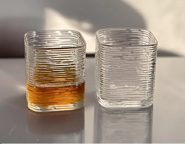 Set_of_2,_Premium_Square_Wave_Textured_Whisky_Glass_Set_�_370_ml_Crystal_Clear_Glasses_for_Whisky,_Cocktails,_Juice_&_Drinks_�_Elegant_Old_Fashioned_Tumblers_for_Home_&_Bar