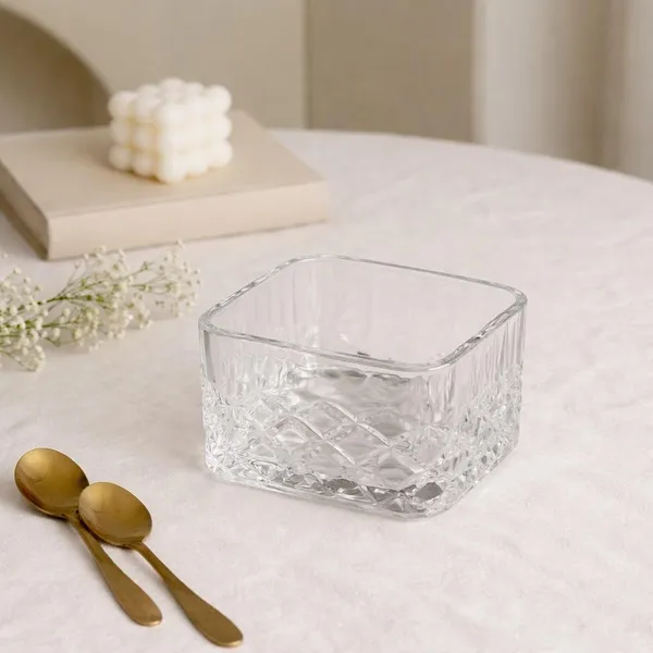 Square_Shaped_Brick_Pattern_Glass_Dessert_Bowls_�_Set_of_2_|_Elegant_Custard,_Yougart,_Nuts,_Ice_Cream_&_Parfait_Serving_Bowls_for_Home_&_Parties,_300_ML