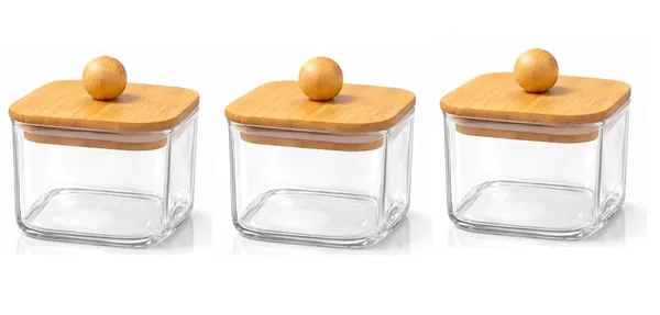 Set_of_3,_Small_Size_300_ML_Square_Borosilicate_Glass_Jar_with_Airtight_Leakproof_Bamboo_Lid_|_Kitchen_Storage_container_for_Sugar,_Coffee,_Tea_&_Spices