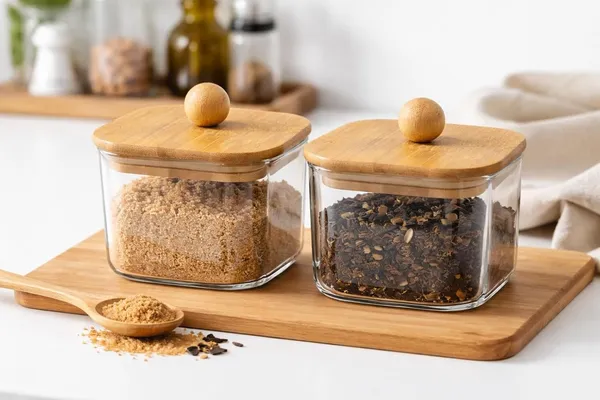 Set_of_4,_Small_Size_300_ML_Square_Borosilicate_Glass_Jar_with_Airtight_Leakproof_Bamboo_Lid_|_Kitchen_Storage_container_for_Sugar,_Coffee,_Tea_&_Spices